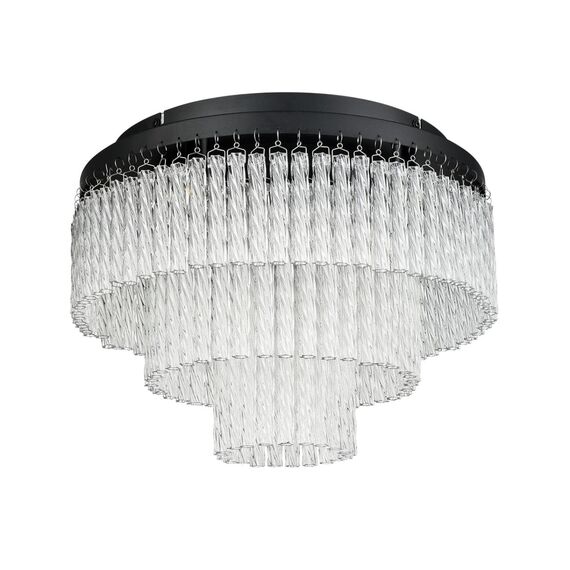 LUMION 6576/11CR CLASSI LN24 черный/прозрачный/металл/стекло Люстра потолочная G9 11*20W 220V SPIRALS