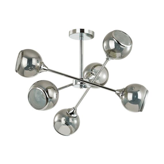 LUMION 4530/6C COMFI LN21 144 хром, дымчатый Люстра потолочная E27 6*60W 220V SANDRA