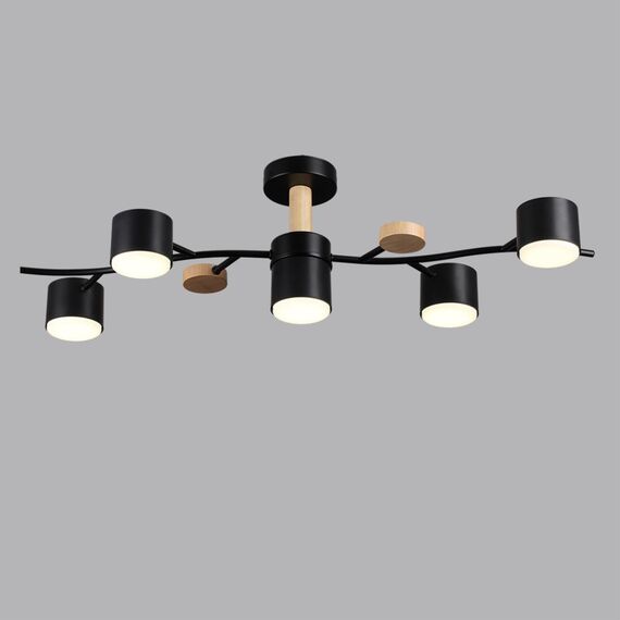 LUMION 8194/5C COMFI LN25 261 черный, металл/дерево/пластик Потолочный светильник LED GX53 5*9W 220V CRYPTO, изображение 5