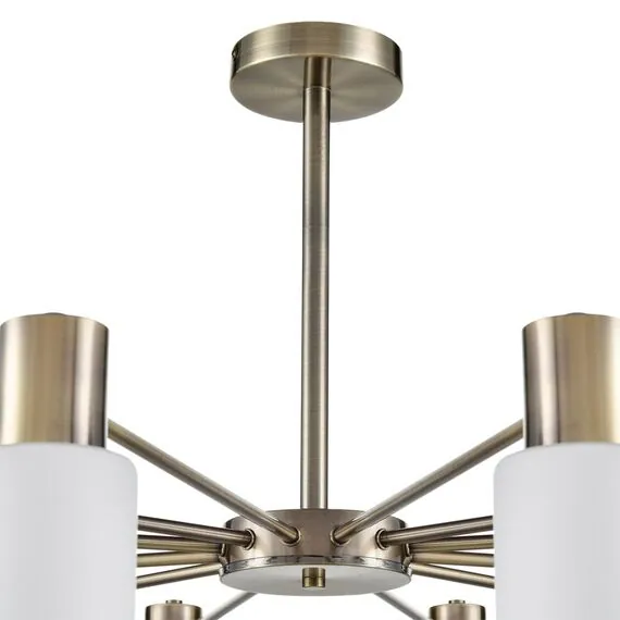 LUMION 8100/12C COMFI LN25 73 бронза/белый металл/стекло Люстра потолочная Е14 12*40W 220V MAVE, изображение 4