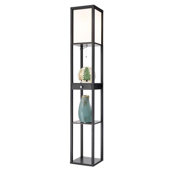 LUMION 8092/1F COMFI LN25 361 черный/белый, дерево/текстиль Торшер Е27 1*60W 220V PRACTIC, изображение 4