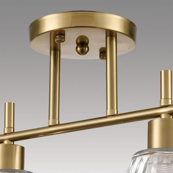 LUMION 8188/4C COMFI LN25 190 латунь/прозрачный, металл/стекло Потолочный светильник E14 4*40W 220V VIVIAN, изображение 9