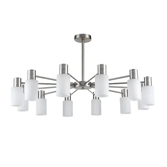 LUMION 8099/12C COMFI LN25 76 никель/белый металл/стекло Люстра потолочная Е14 12*40W 220V MAVE