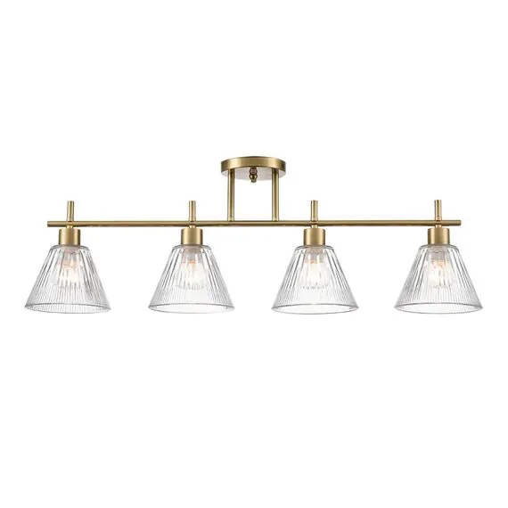 LUMION 8188/4C COMFI LN25 190 латунь/прозрачный, металл/стекло Потолочный светильник E14 4*40W 220V VIVIAN, изображение 5