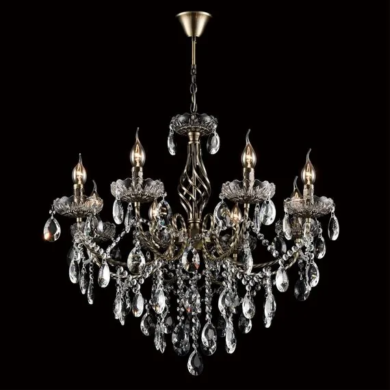 LUMION 8190/8 CLASSI LN25 24 античная бронза, металл/хрусталь Люстра E14 8*40W 220V LINN, изображение 6