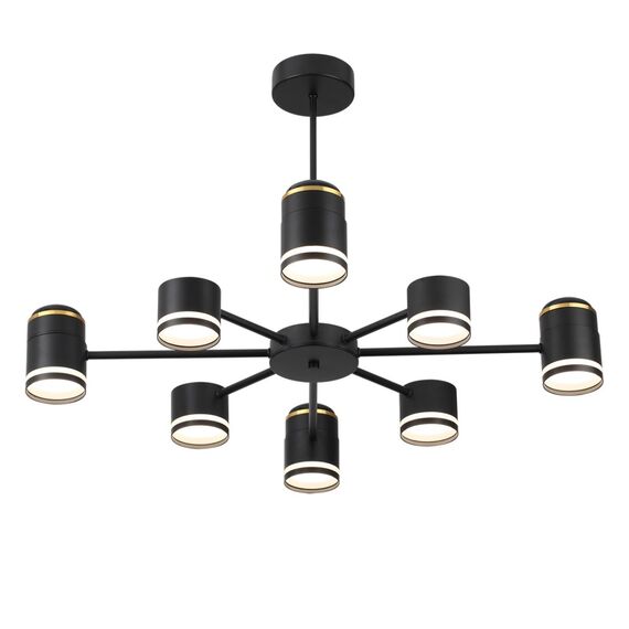 LUMION 8234/8C COMFI LN25 000 черный, металл/акрил Люстра потолочная LED GX53 8*10W + LED-проектор 4*5W 2700К 220V VIRSAVA, изображение 8