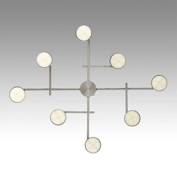 LUMION 8115/8C COMFI LN25 206 никель, металл Люстра потолочная LED GX53 8*7W 220V DABRA, изображение 4