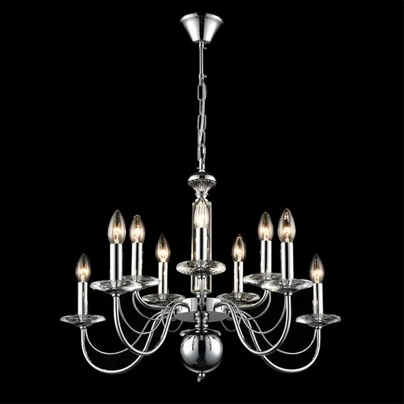 LUMION 8034/10 CLASSI LN25 18 хром, металл/стекло Люстра подвесная Е14 10*40W 220V INCANTO, изображение 6