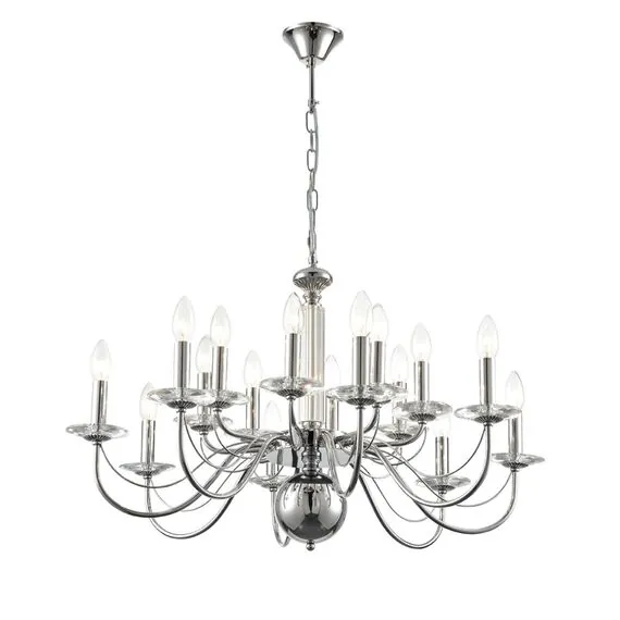 LUMION 8034/16 CLASSI LN25 18 хром, металл/стекло Люстра подвесная Е14 16*40W 220V INCANTO, изображение 6