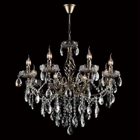 LUMION 8190/8 CLASSI LN25 24 античная бронза, металл/хрусталь Люстра E14 8*40W 220V LINN, изображение 6