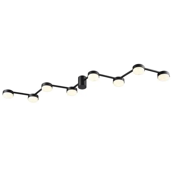 LUMION 8187/8C COMFI LN25 207 черный, металл Люстра потолочная LED GX53 8*7W 220V SANATA, изображение 5
