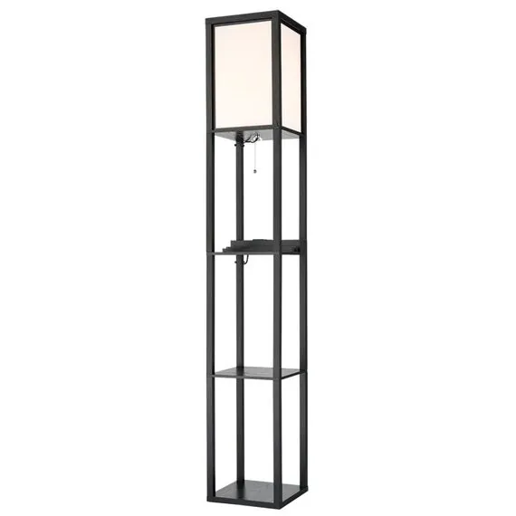 LUMION 8093/1F COMFI LN25 361 черный/белый, дерево/текстиль Торшер Е27 1*60W 220V PRACTIC, изображение 7