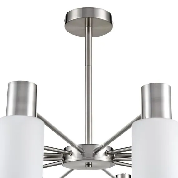 LUMION 8099/12C COMFI LN25 76 никель/белый металл/стекло Люстра потолочная Е14 12*40W 220V MAVE, изображение 4