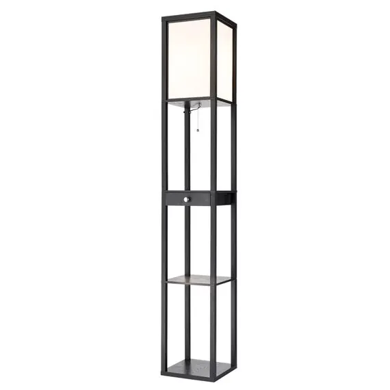LUMION 8092/1F COMFI LN25 361 черный/белый, дерево/текстиль Торшер Е27 1*60W 220V PRACTIC, изображение 7