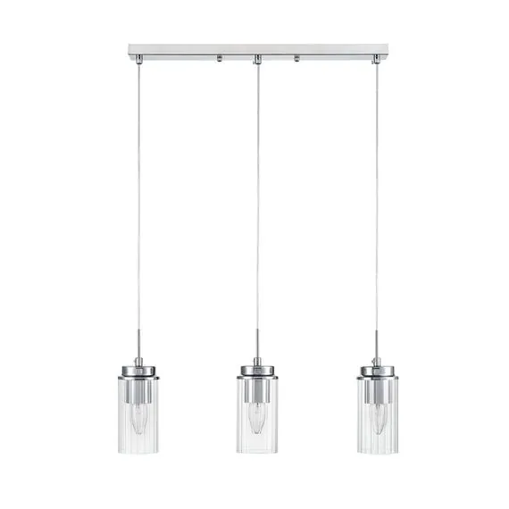 LUMION 8102/3A COMFI LN25 326 хром/прозрачный металл/металл Подвес Е14 3*40W 220V ISHA