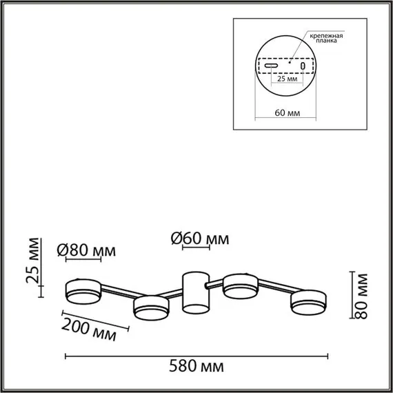 LUMION 8116/4C COMFI LN25 208 никель, металл Люстра потолочная LED GX53 4*7W 220V SANATA, изображение 2