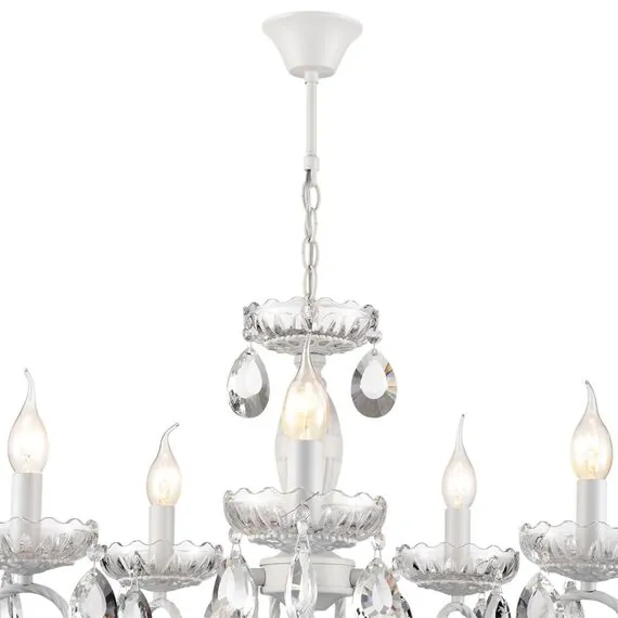 LUMION 8189/5 CLASSI LN25 23 белый,  металл/хрусталь Люстра E14 5*40W 220V SNOW, изображение 4