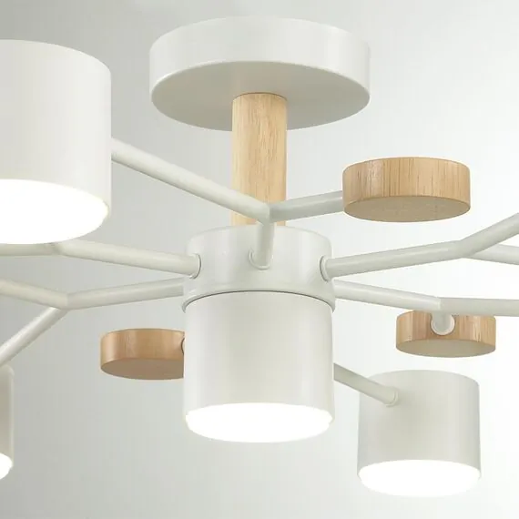 LUMION 8195/7C COMFI LN25 262 белый, металл/дерево/пластик Потолочный светильник LED GX53 7*9W 220V RONDO, изображение 9