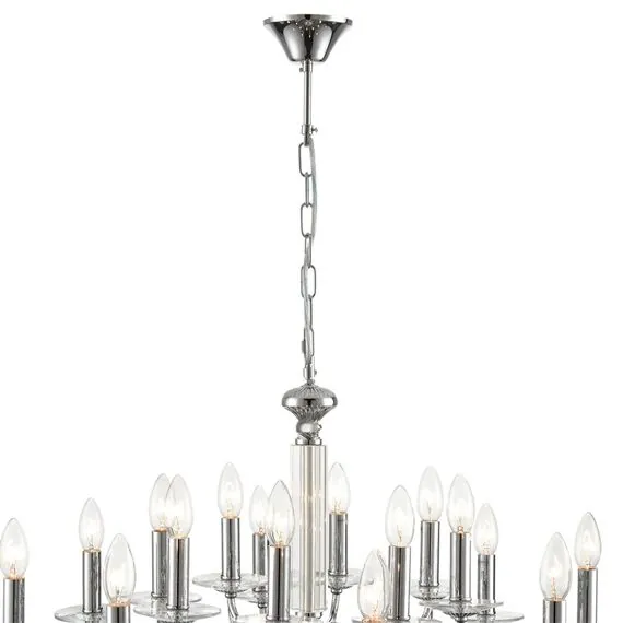 LUMION 8034/16 CLASSI LN25 18 хром, металл/стекло Люстра подвесная Е14 16*40W 220V INCANTO, изображение 4