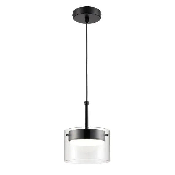 LUMION 8232/1 COMFI LN25 193 черный/прозрачный, металл/стекло Подвес LED GX70 1*10W 220V NATALINA, изображение 5