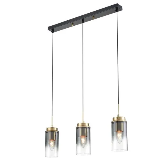 LUMION 8101/3A COMFI LN25 325 черный/бронза металл/стекло Подвес Е14 3*40W 220V ISHA, изображение 6