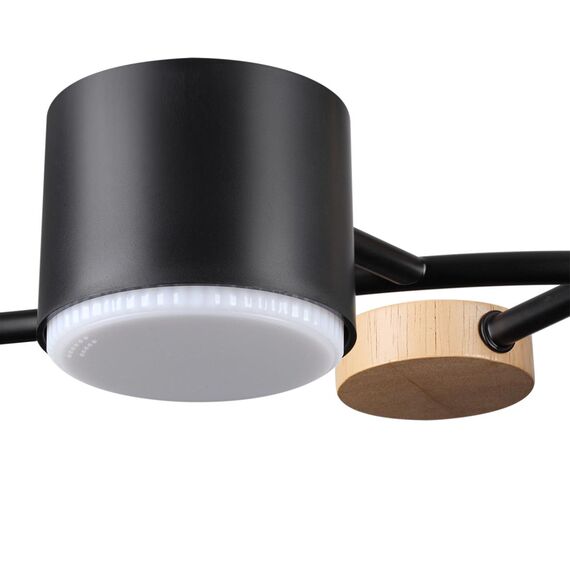LUMION 8194/5C COMFI LN25 261 черный, металл/дерево/пластик Потолочный светильник LED GX53 5*9W 220V CRYPTO, изображение 8