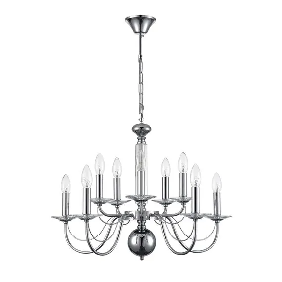 LUMION 8034/10 CLASSI LN25 18 хром, металл/стекло Люстра подвесная Е14 10*40W 220V INCANTO