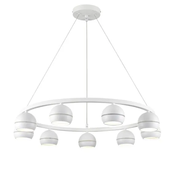 LUMION 8254/9 COMFI LN25 204 белый металл Светильник подвесной LED GX53 8*7W 220V LUAZANA, изображение 3