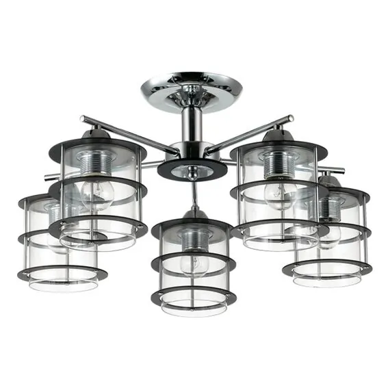 LUMION 3504/5C COUNTY LN18 000 хром Люстра потолочная E27 5*60W 220V ROTONDUM