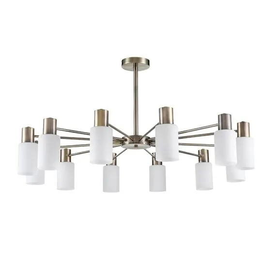 LUMION 8100/12C COMFI LN25 73 бронза/белый металл/стекло Люстра потолочная Е14 12*40W 220V MAVE