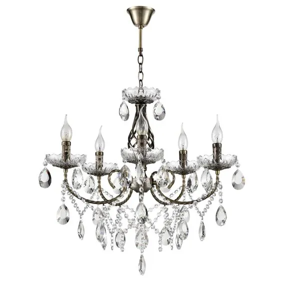 LUMION 8190/5 CLASSI LN25 24 античная бронза, металл/хрусталь Люстра E14 5*40W 220V LINN