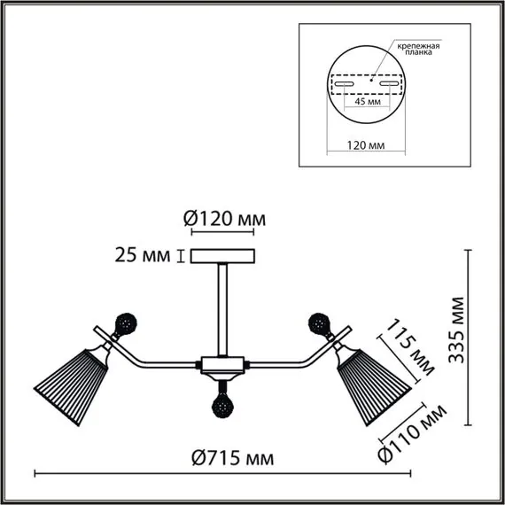LUMION 8046/6C CLASSI LN25 77 латунь/прозрачное стекло Люстра потолочная Е14 6*40W 220V AURICA, изображение 2