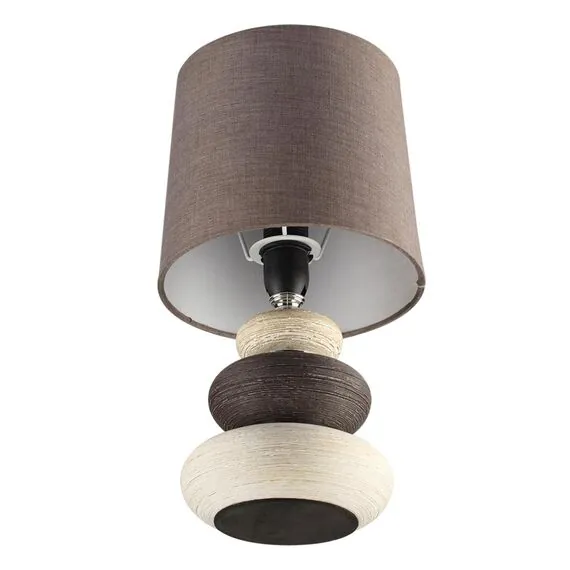LUMION 8126/1T COMFI LN25 000 коричневый/бежевый/белый, керамика/текстиль Настольная лампа Е14 1*40W 220V LATZA, изображение 3