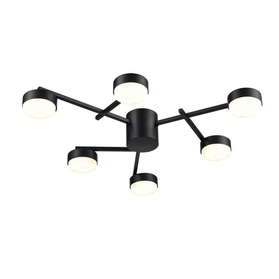 LUMION 8186/6C COMFI LN25 205 черный, металл Люстра потолочная LED GX53 6*7W 220V DABRA, изображение 5