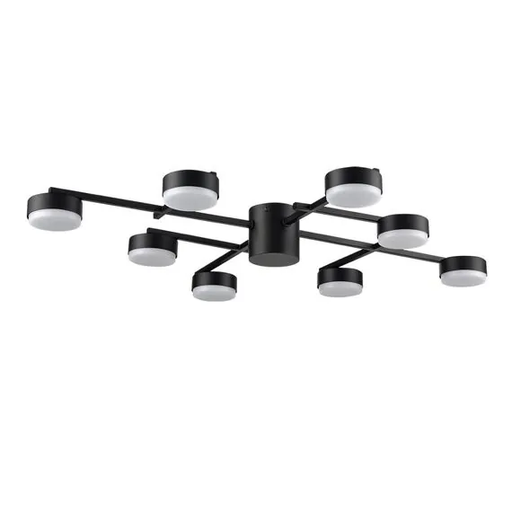 LUMION 8186/8C COMFI LN25 205 черный, металл Люстра потолочная LED GX53 8*7W 220V DABRA
