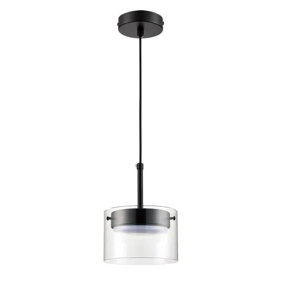 LUMION 8232/1 COMFI LN25 193 черный/прозрачный, металл/стекло Подвес LED GX70 1*10W 220V NATALINA