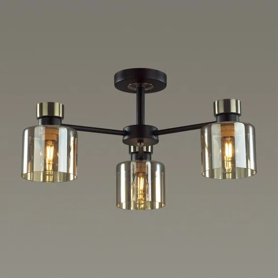 LUMION 5643/3C COMFI LN23  чёрный, бронза Люстра потолочная E27 3*60W 220V ARLIN, изображение 3