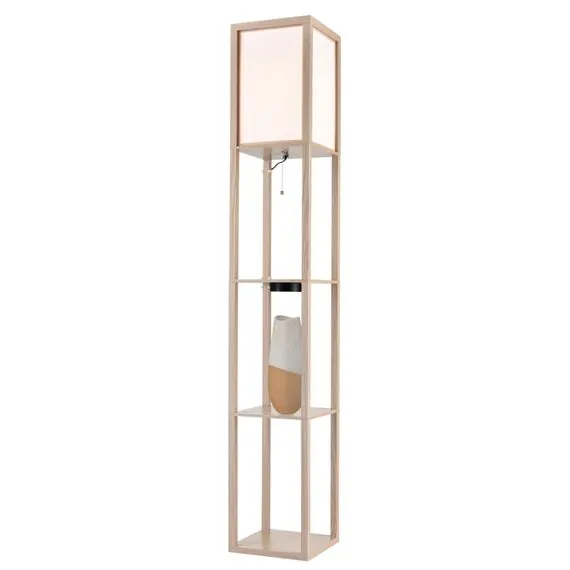 LUMION 8091/1F COMFI LN25 361 дерево/белый, дерево/текстиль Торшер Е27 1*60W 220V PRACTIC, изображение 4