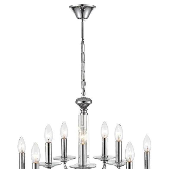 LUMION 8034/10 CLASSI LN25 18 хром, металл/стекло Люстра подвесная Е14 10*40W 220V INCANTO, изображение 4