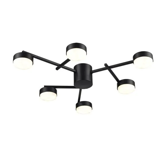 LUMION 8186/6C COMFI LN25 205 черный, металл Люстра потолочная LED GX53 6*7W 220V DABRA, изображение 5