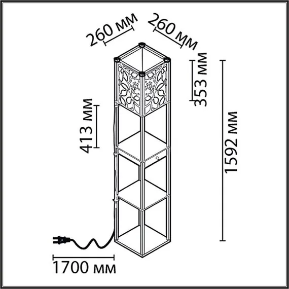 LUMION 8092/1F COMFI LN25 361 черный/белый, дерево/текстиль Торшер Е27 1*60W 220V PRACTIC, изображение 2