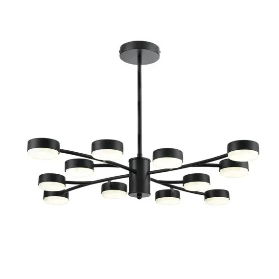 LUMION 8117/12 COMFI LN25 195 черный, металл Люстра LED GX53 12*7W 220V TORINA, изображение 6