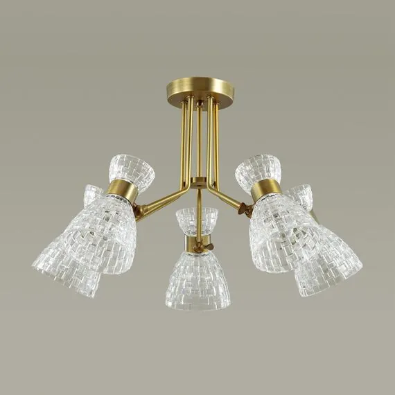LUMION 3704/5C COMFI LN19 78 античная бронза Люстра потолочная E14 5*40W 220V JACKIE, изображение 3