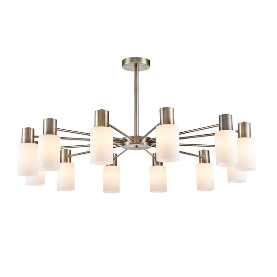 LUMION 8100/12C COMFI LN25 73 бронза/белый металл/стекло Люстра потолочная Е14 12*40W 220V MAVE, изображение 6