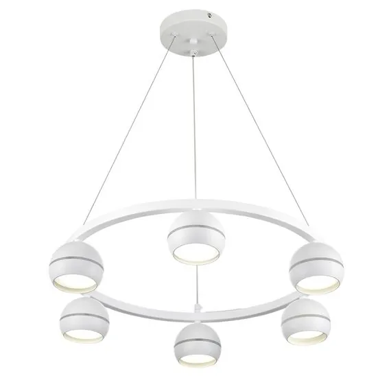 LUMION 8254/6 COMFI LN25 204 белый, металл Светильник подвесной LED GX53 6*7W 220V LUAZANA, изображение 4