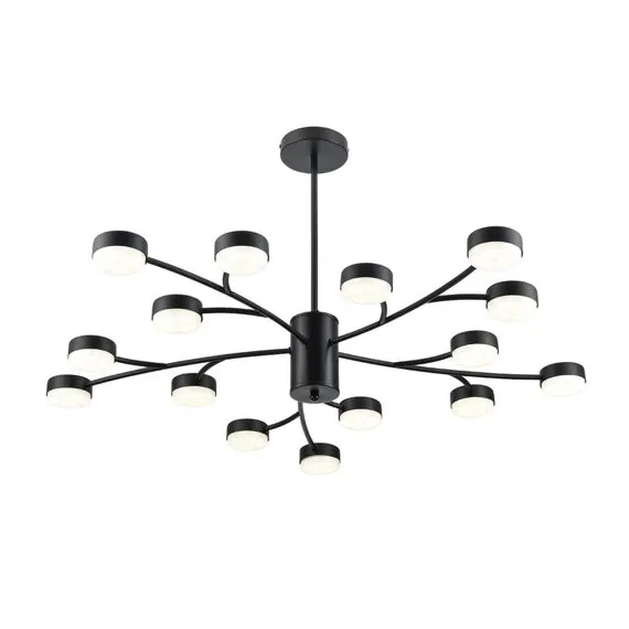 LUMION 8117/15 COMFI LN25 195 черный, металл Люстра LED GX53 15*7W 220V TORINA, изображение 7