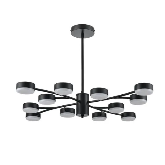 LUMION 8117/12 COMFI LN25 195 черный, металл Люстра LED GX53 12*7W 220V TORINA