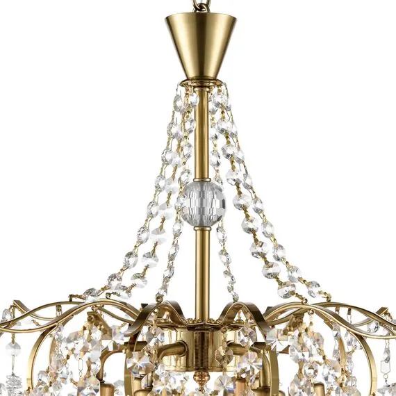 LUMION 8243/6 CLASSI LN25 22 латунь, металл Люстра подвесная E14 6*40W 220V KRISTINA, изображение 3