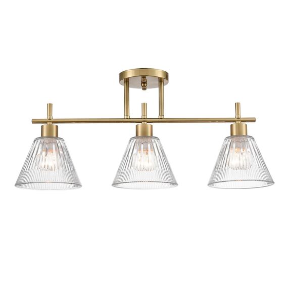 LUMION 8188/3C COMFI LN25 190 латунь/прозрачный, металл/стекло Потолочный светильник E14 3*40W 220V VIVIAN, изображение 5