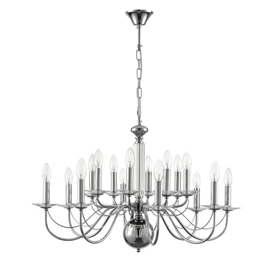 LUMION 8034/16 CLASSI LN25 18 хром, металл/стекло Люстра подвесная Е14 16*40W 220V INCANTO